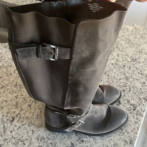 Torrid Gray Over the Knee Boots